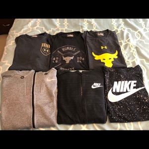 Nike & Under Armour Athletic Shirt and FZ Sweater